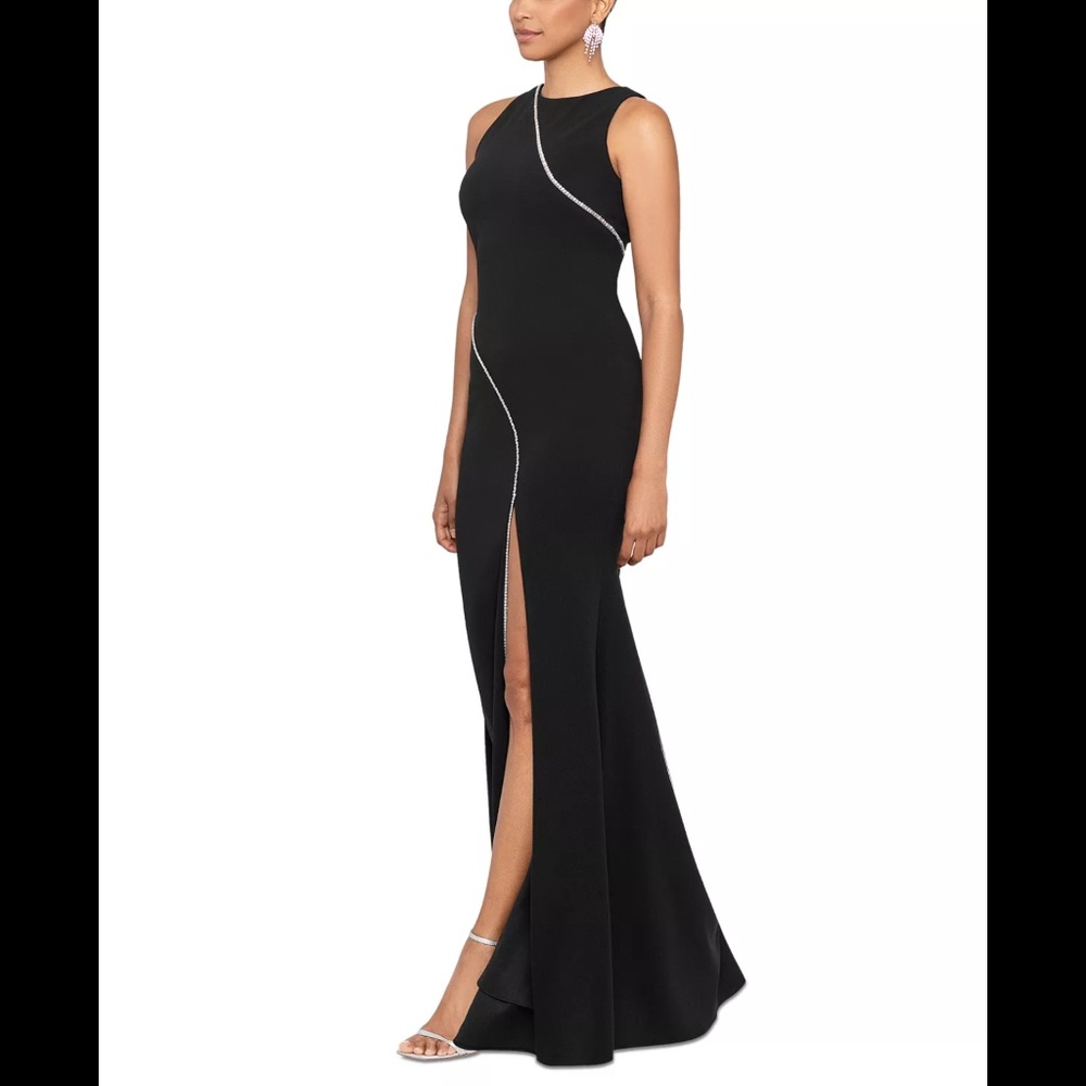 NWT Rhinestone-Trim Gown - Picture 2 of 4